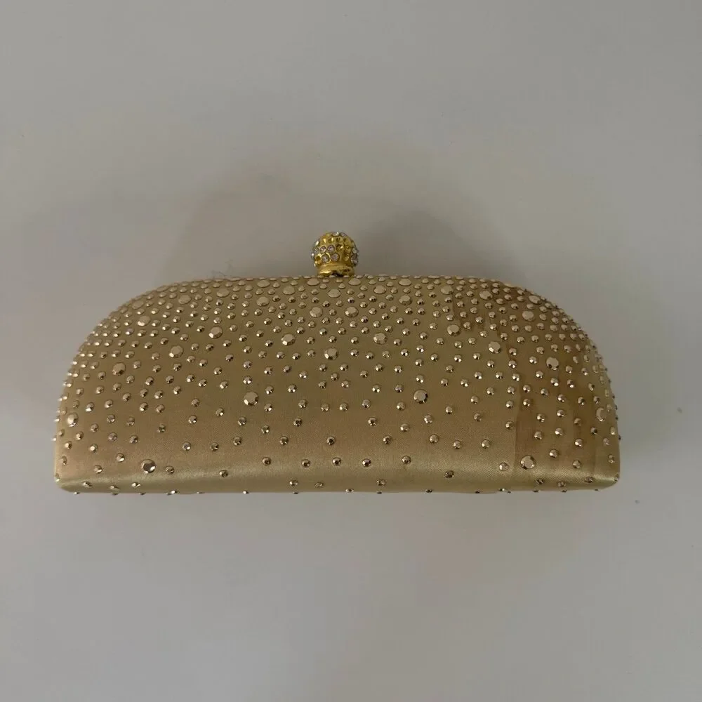 Gold Rhinestone Women Evening Clutch